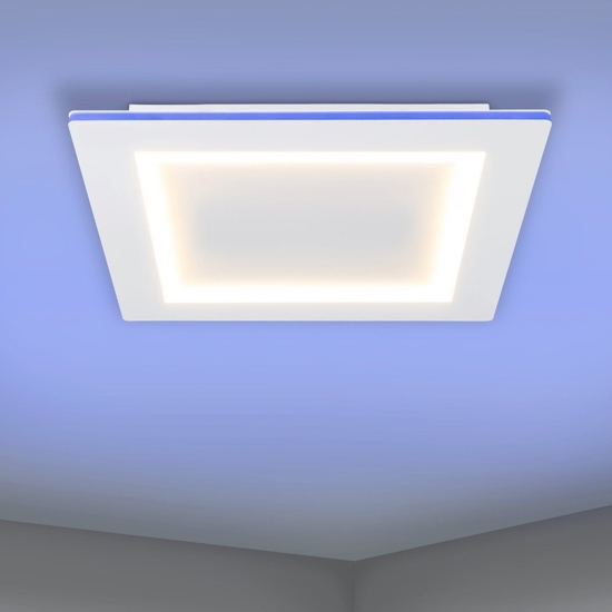 Padrogiano z eglo plafoniera bianca moderna led rgb cct da 2700k a 6500k smart