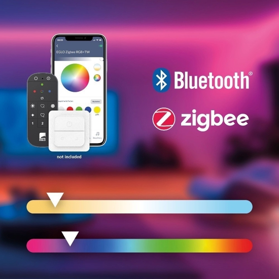 Padrogiano z eglo plafoniera smart quadrata led rgb cct da 2700k a 6500k