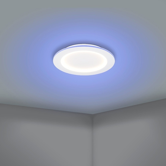 Padrogiano z eglo plafoniera moderna tonda controllo remoto led rgb cct 2700k a 6500k