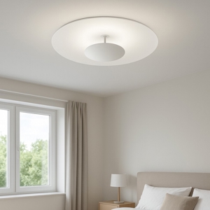 Plafoniera led 3000k linea light horizon bianca tonda