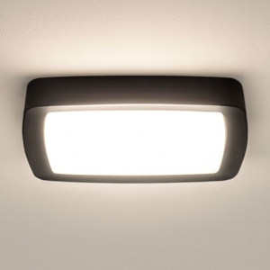 Linea light reiki plafoniera quadrata nera led 3000k ip40