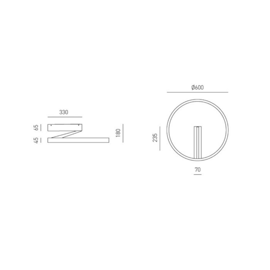 Plafoniera moderna led 3000k criseide gea luce oro