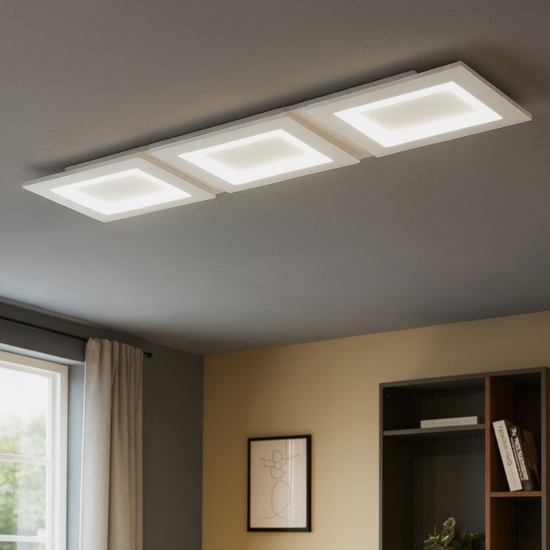 Padrogiano z eglo plafoniera moderna rettangolare led rgb 2700k a 6500k