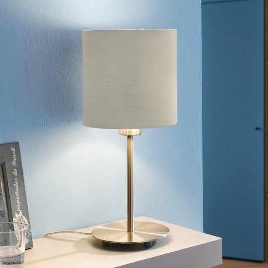 Pasteri eglo lampada da tavolo con paralume in tessuto