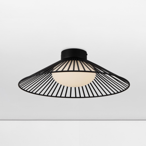 Plafoniera design cappello nero per cucina moderna