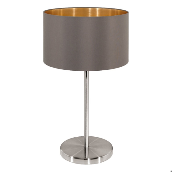 Maserlo eglo lampada da tavolo con interno paralume colore oro
