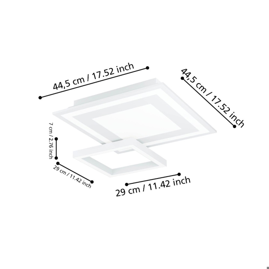 Savatarila z eglo plafoniera smart per salotto led rgb cct 2700k a 6500k