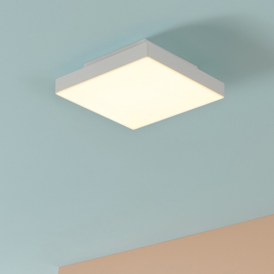 Turcona z eglo plafoniera moderna bianca led rgb 2700k a 6500k controllo remoto app