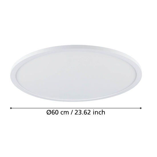 Sarsina z eglo plafoniera tonda smart moderna dimmerabile led da 2700k a 6500k controllo remoto app