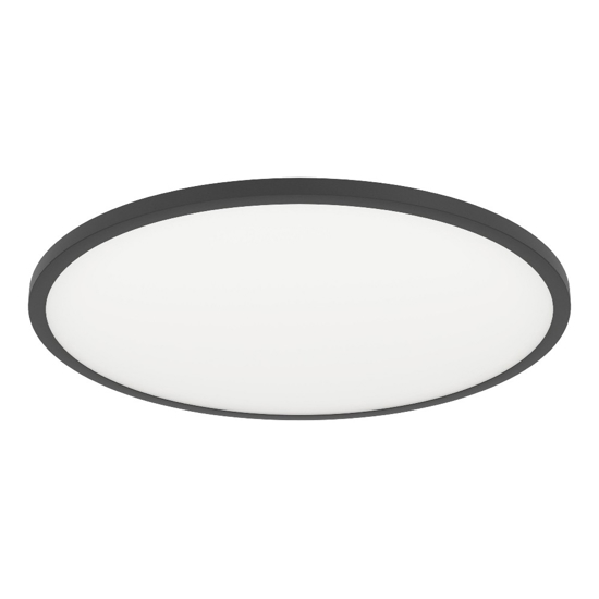 Sarsina z eglo plafoniera moderna nera tonda led 2700k a 6500k