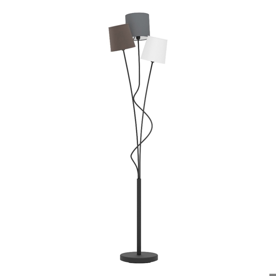 Maronda eglo lampada da terra 3 luci con portalampada multicolor