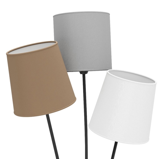 Maronda eglo lampada da terra 3 luci con portalampada multicolor
