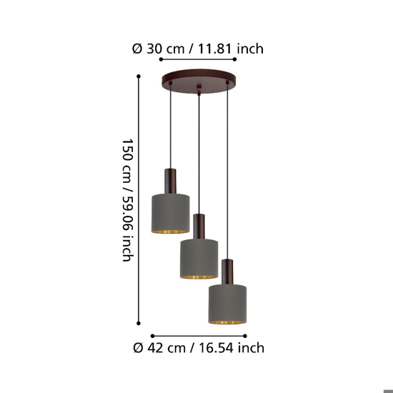 Concessa 1 eglo lampadario da cucina moderna 3 luci