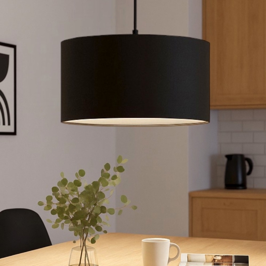 Maserlo 1 eglo lampada a sospensione nera per isola cucina moderna