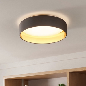 Maserlo 2 eglo plafoniera moderna tonda in tessuto led 3000k