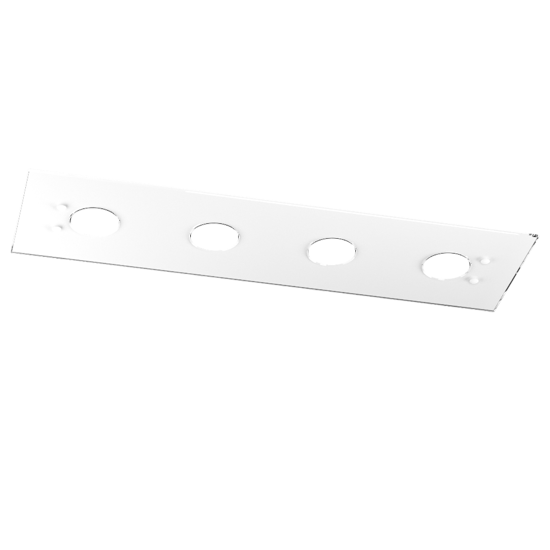 Plafoniera toplight path vetro bianco lucido per cucina