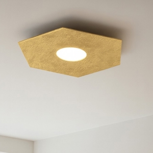 Plafoniera esagonale moderna oro top light hexagon
