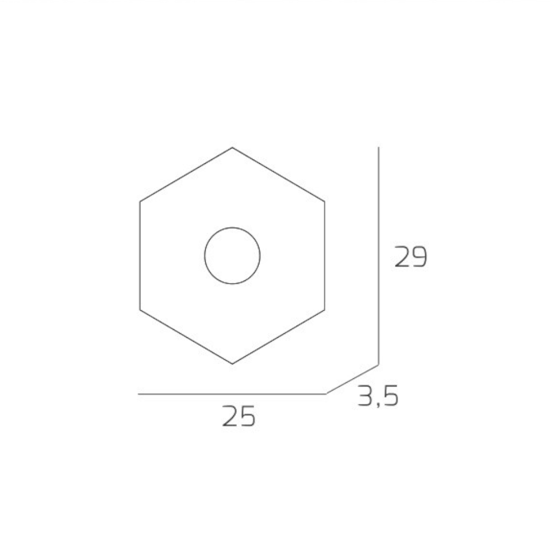 Plafoniera esagonale moderna oro top light hexagon