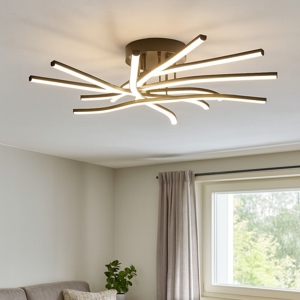 Plafoniera nera led 60w 3000k-4000k per soggiorno moderno toplight