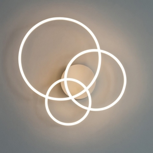 Ideal lux frame pl cerchio plafoniera cerchi led 41w 300k bianca per soggiorno