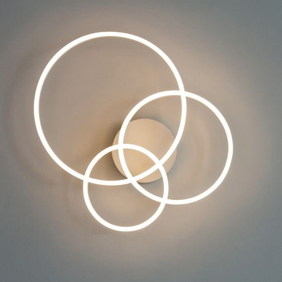 Ideal lux frame pl cerchio plafoniera cerchi led 41w 300k bianca per soggiorno