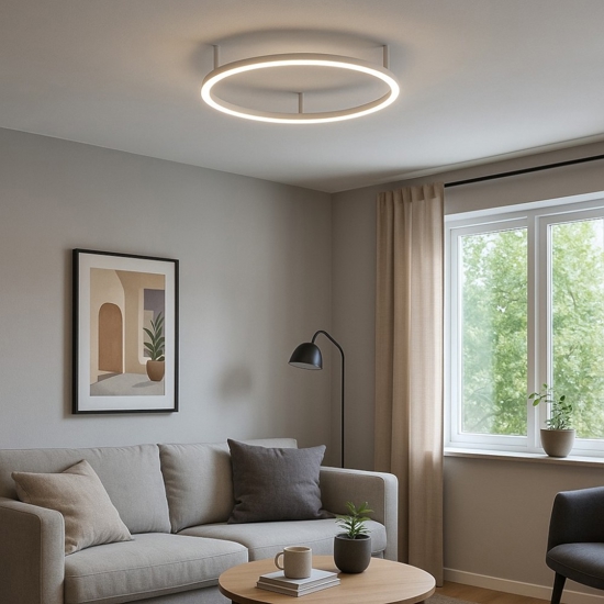 Oracle slim pl d050 round plafoniera led 3000k tonda 50cm bianca per ingresso