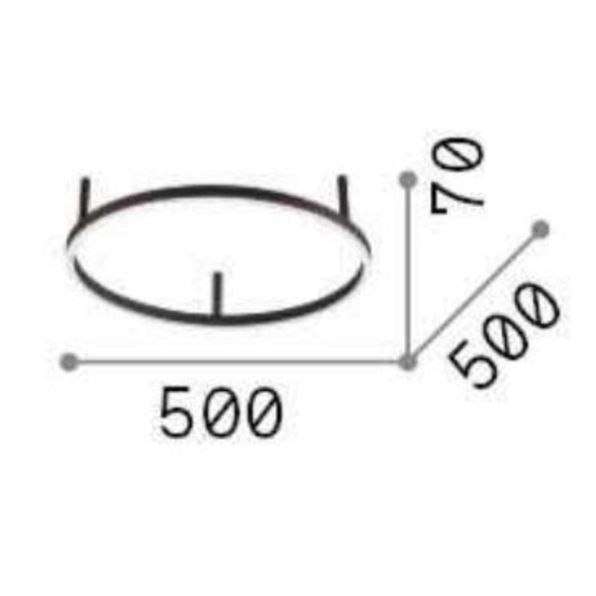 Oracle slim pl d050 round plafoniera led 3000k tonda 50cm bianca per ingresso