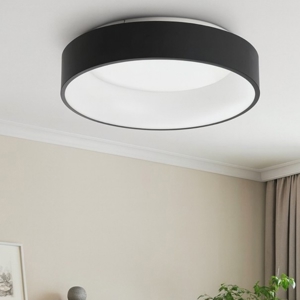 Ideal lux ziggy pl d045 plafoniera led 3000k rotonda nero per ingresso