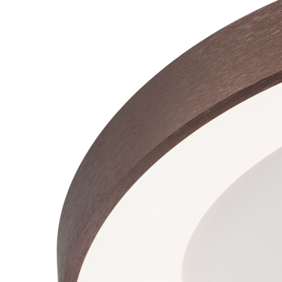 Plafoniera marrone rotonda moderna cerchio led dimmerabile 3000k