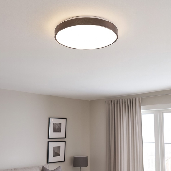Plafoniera marrone rotonda moderna cerchio led dimmerabile 3000k