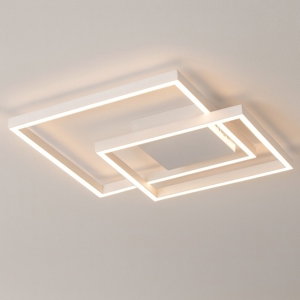 Plafoniera led design bianca geometrica dimmerabile 30w 3000k