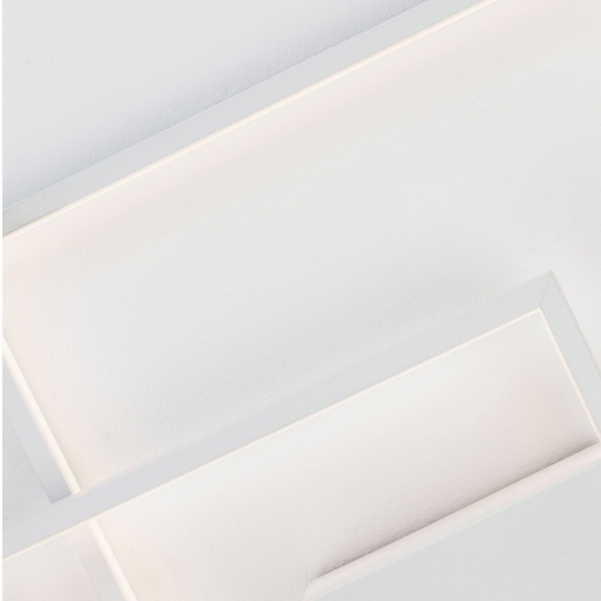 Plafoniera led design bianca geometrica dimmerabile 30w 3000k