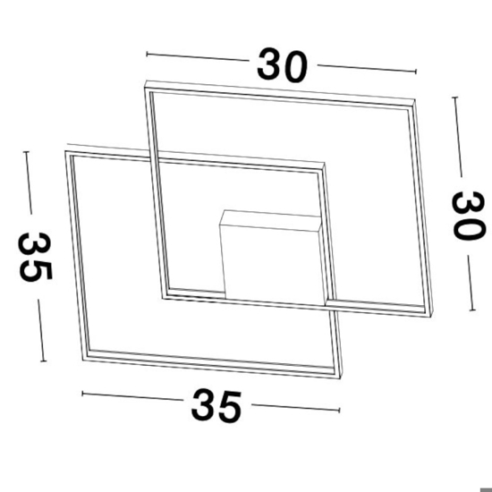 Plafoniera led design bianca geometrica dimmerabile 30w 3000k