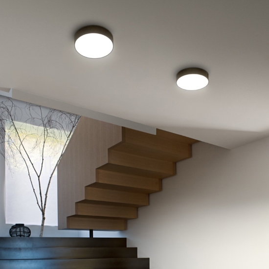Gea luce plafoniera da cucina cloe nera rotonda 16w 3000k