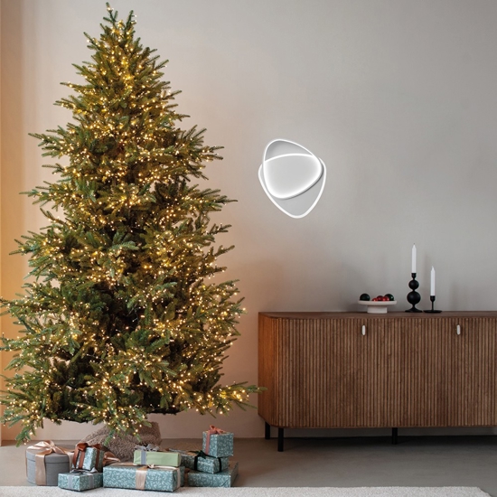 Plafoniera led 36w 3000k 4000k design moderna bianca vivida ciop