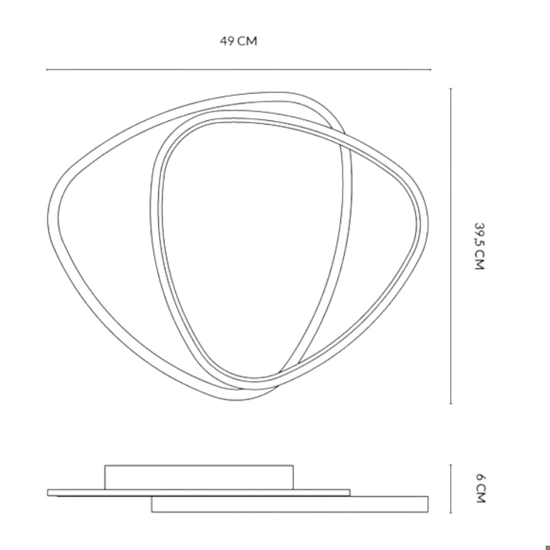 Plafoniera led 36w 3000k 4000k design moderna bianca vivida ciop