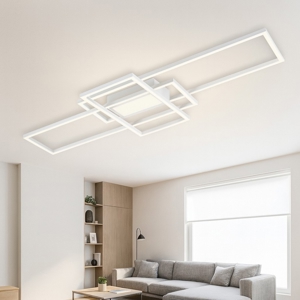 Visualizza i dettagli per Plafoniera moderna bianca led da 3000k a 6500k per salotto Plafoniera moderna bianca led da 3000k a 6500k per salotto