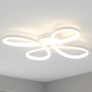 Plafoniera bianca led design moderna 22w 4000k dimmerabile