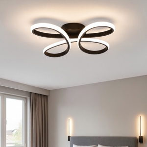 Plafoniera nera moderna led 22w 3000k dimmerabile