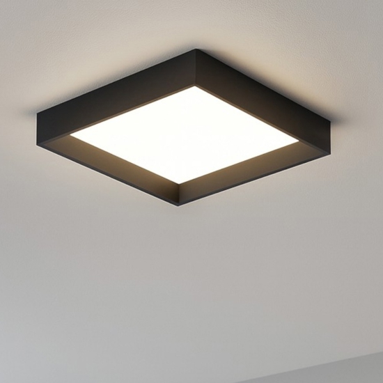 Plafoniera led 3000k nera linea light tara ip40