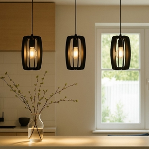Bajazzara eglo lampadario da cucina portalampada in legno colore nero