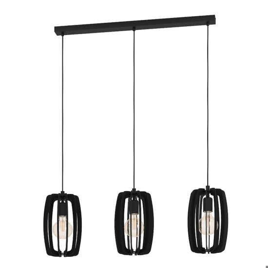 Bajazzara eglo lampadario da cucina portalampada in legno colore nero