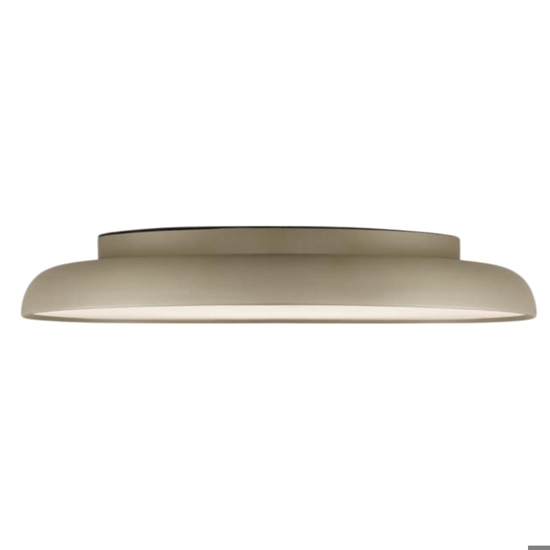 Plafoniera cucina moderna disco champagne led dimmerabile design