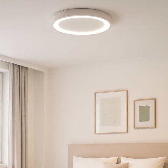Plafoniera bianca tonda led 30w 3000k moderna