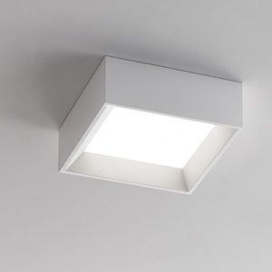 Linea light tara mini plafoniera bianca led 3000k quadrata