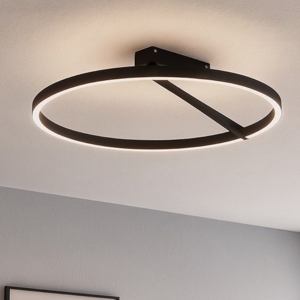Plafoniera led 44w 3000k 4000k nero vivida meridiana