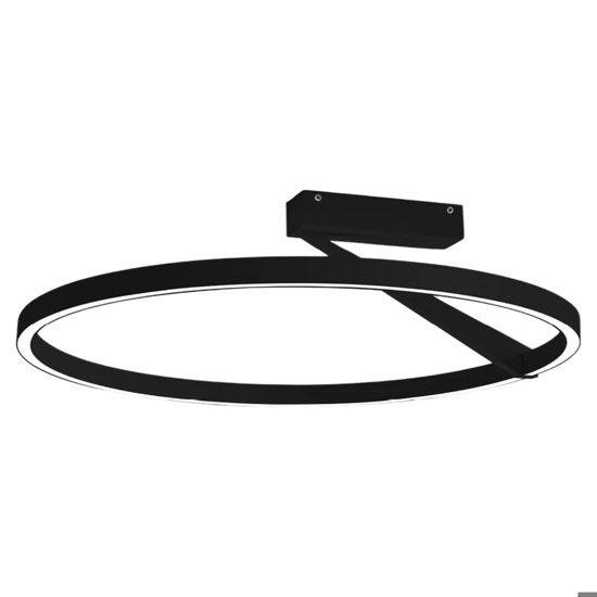 Plafoniera led 44w 3000k 4000k nero vivida meridiana