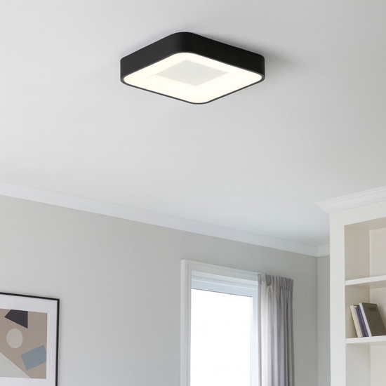Vivida inner-s plafoniera 40 nera led 32w 3000k 4000k dimmerabile