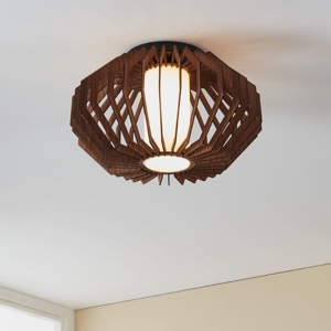 Rusticaria eglo plafoniera per cucina in legno scuro