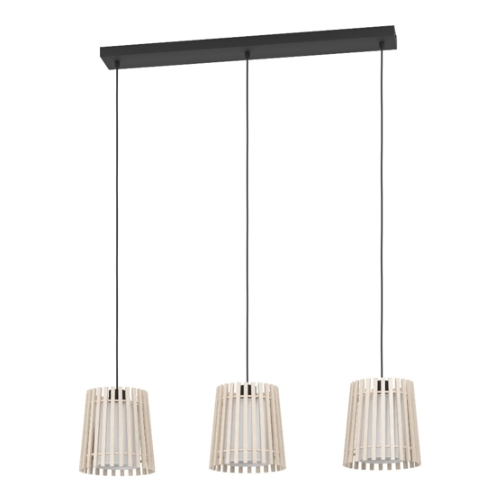 Fattoria eglo lampadario da cucina 3 luci design nordico